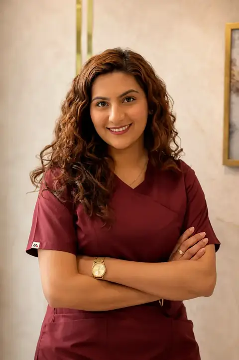 Professional portrait of Dr. Roha Ejaz, General & Restorative Dentist at ORA Dental Wellness in Bahria Town, Rawalpindi